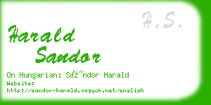 harald sandor business card